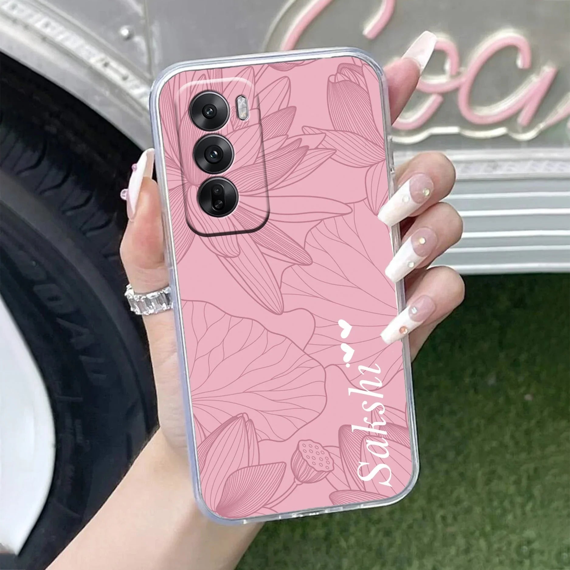 Customized luxury Peach leaves Transparent Silicon Case For Oppo - ShopOnCliQ