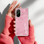 Customized luxury Peach leaves Transparent Silicon Case For Poco F7 5G