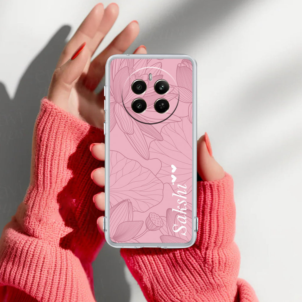 Customized luxury Peach leaves Anti Yelllow Case For Realme Narzo 70 5G