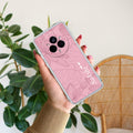Customized luxury Peach leaves Transparent Silicon Case For Realme 14 Pro Plus 5G