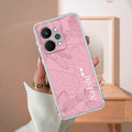 Customized luxury Peach leaves Transparent Silicon Case For Realme 15 5G