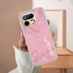 Customized luxury Peach leaves Transparent Silicon Case For Realme P4 Pro 5G