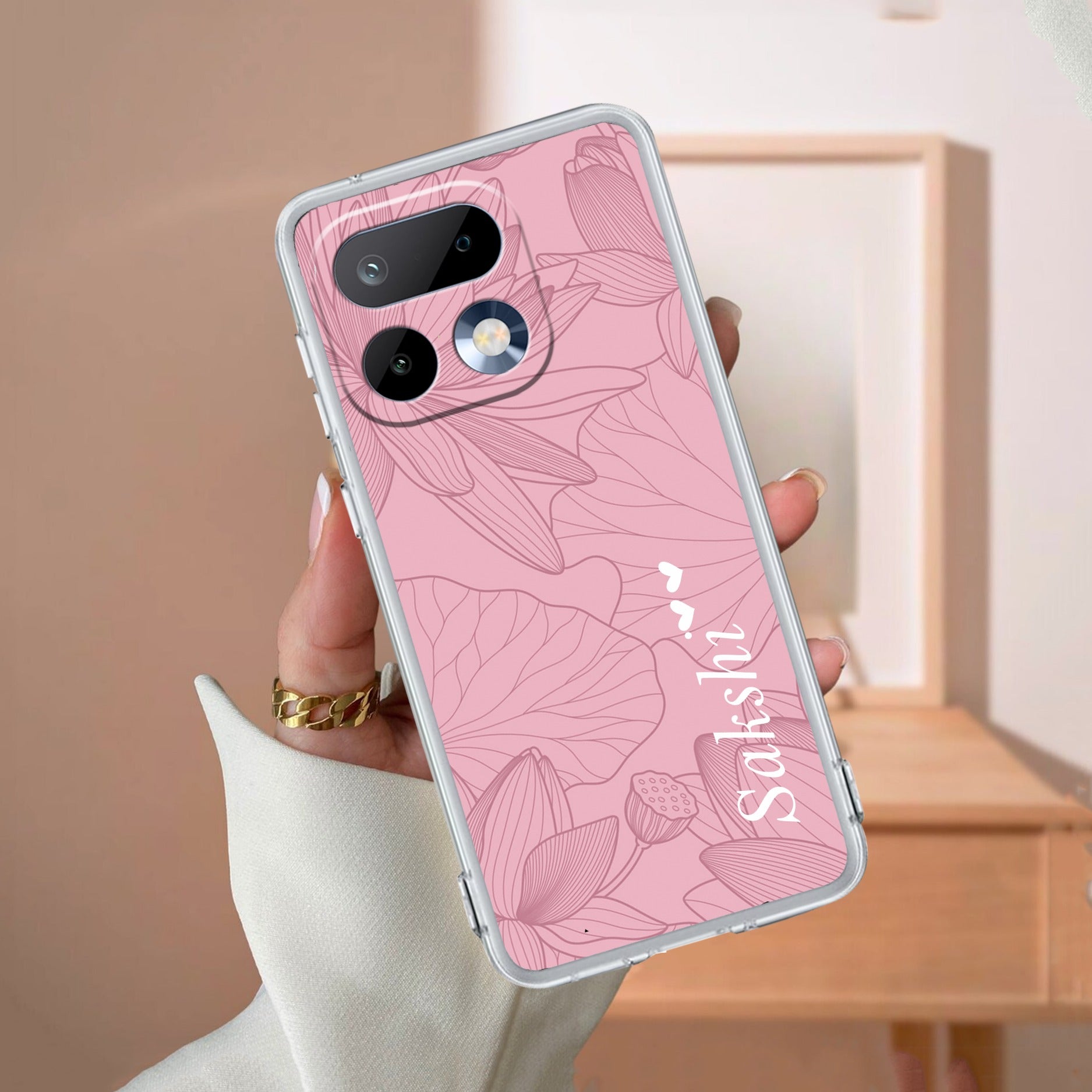 Customized luxury Peach leaves Anti Yelllow Case For Realme 16 Pro 5G