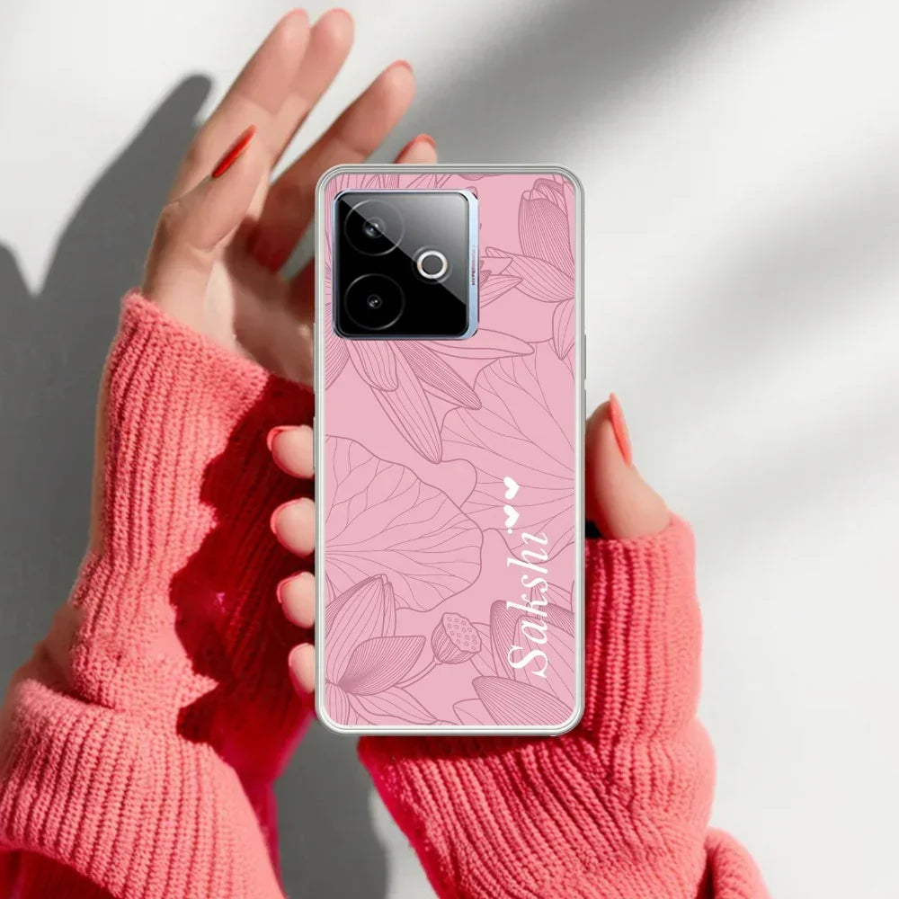 Customized luxury Peach leaves Transparent Silicon Case For Realme 15 Pro 5G
