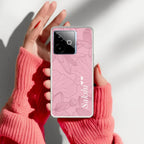 Customized luxury Peach leaves Transparent Silicon Case For Realme 15 Pro 5G