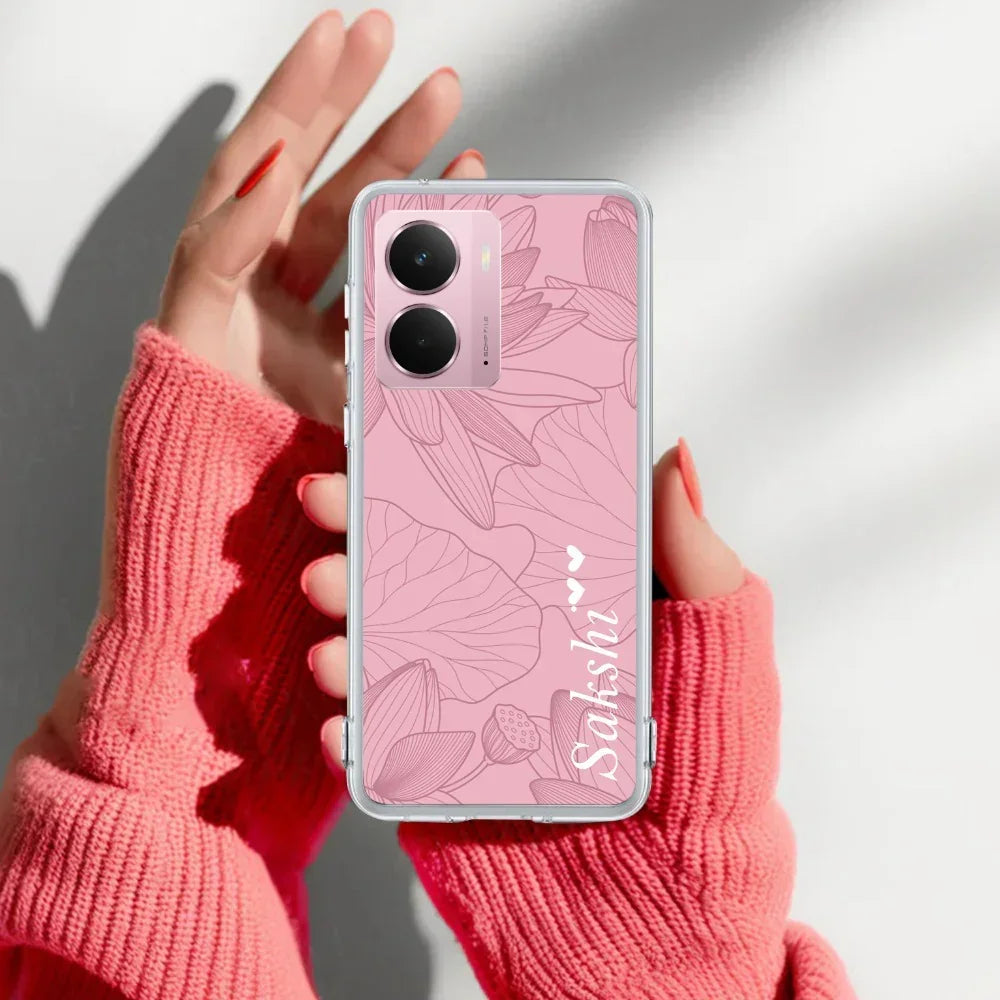 Customized luxury Peach leaves Transparent Silicon Case For Realme GT 7T 5G