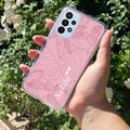 Customized luxury Peach leaves Anti Yellow Case For Samsung Galaxy A52 / Samsung Galaxy A52s