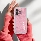Customized luxury Peach leaves Transparent Silicon Case For Vivo V70 Elite 5G