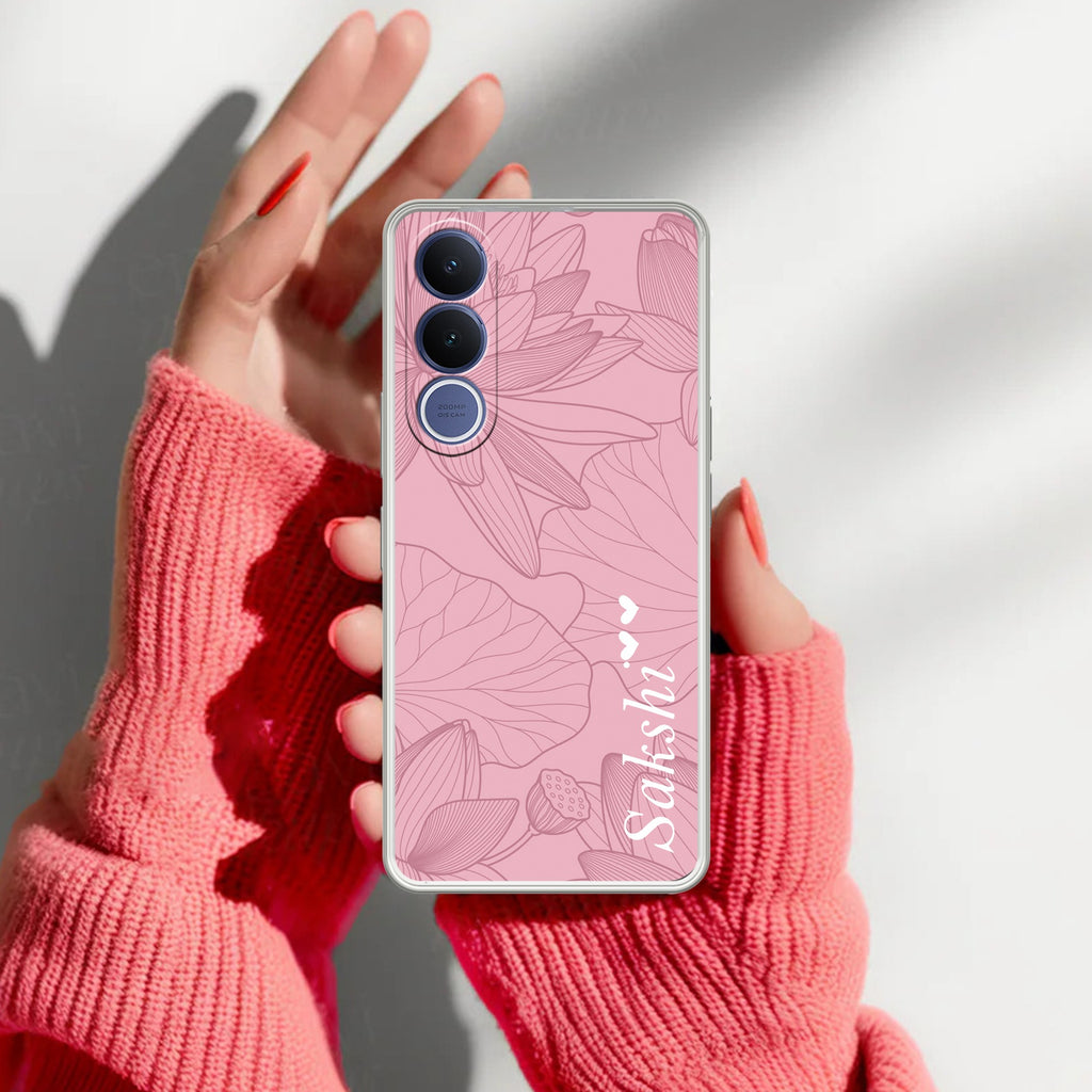 Customized luxury Peach leaves Anti Yellow Case For Vivo V70 FE 5G
