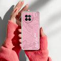Customized luxury Peach leaves Transparent Silicon Case For Vivo X90 5G