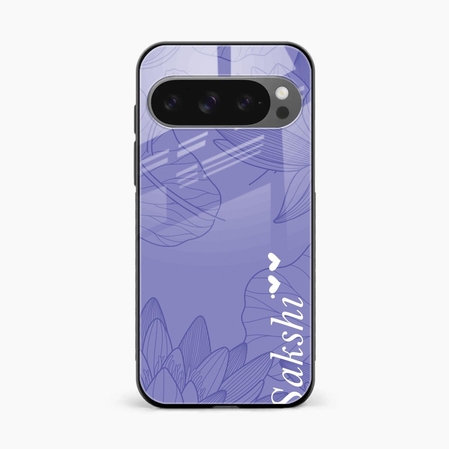 Customized luxury Purple leaves Glass Case Cover For Google Pixel 10 Pro XL