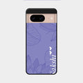 Customized luxury Purple leaves Glass Case Cover For Google Pixel 8 5G