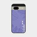 Customized luxury Purple leaves Glass Case Cover For Google Pixel 8A 5G