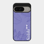 Customized luxury Purple leaves Glass Case Cover For Google Pixel 9 5G