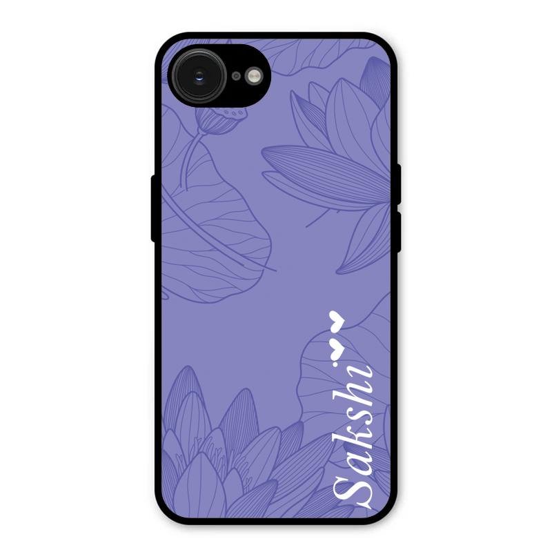 Customized luxury Purple leaves Glass Case Cover For iPhone 17e