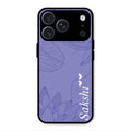 Customized luxury Purple leaves Glass Case Cover For iPhone 17 Pro