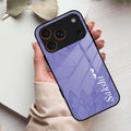 Customized luxury Purple leaves Glass Case Cover For iPhone 17 Pro