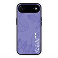 Customized luxury Purple leaves Glass Case Cover For iPhone Air