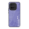 Customized luxury Purple leaves Glass Case Cover For iQOO 15 5G