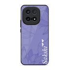 Customized luxury Purple leaves Glass Case Cover For iQOO 15 5G
