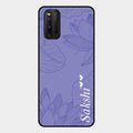 Customized luxury Purple leaves Glass Case Cover For Iqoo 3 5G