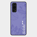 Customized luxury Purple leaves Glass Case Cover For Iqoo Z3 5G