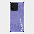 Customized luxury Purple leaves Glass Case Cover For Iqoo Z9 5G