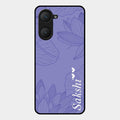 Customized luxury Purple leaves Glass Case Cover For Iqoo Z9 Lite 5G