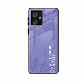 Customized luxury Purple leaves Glass Case Cover For Motorola G54 5G
