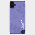 Customized luxury Purple leaves Glass Case Cover For Nothing Cmf Phone 1
