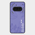 Customized luxury Purple leaves Glass Case Cover For Nothing Phone 3A 5G