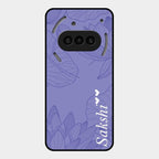 Customized luxury Purple leaves Glass Case Cover For Nothing Phone 3A 5G
