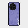Customized luxury Purple leaves Glass Case Cover For Oneplus 13R 5G