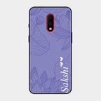 Customized luxury Purple leaves Glass Case Cover For Oneplus 7