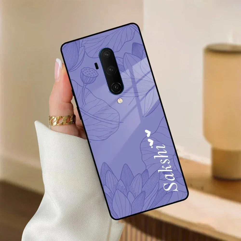 Customized luxury Purple leaves Glass Case Cover For Oneplus - ShopOnCliQ