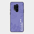 Customized luxury Purple leaves Glass Case Cover For Oneplus 8 Pro