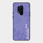 Customized luxury Purple leaves Glass Case Cover For Oneplus 8 Pro