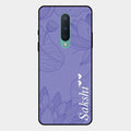 Customized luxury Purple leaves Glass Case Cover For Oneplus 8