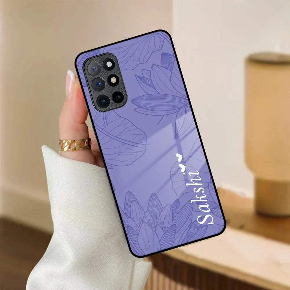 Customized luxury Purple leaves Glass Case Cover For Oneplus - ShopOnCliQ