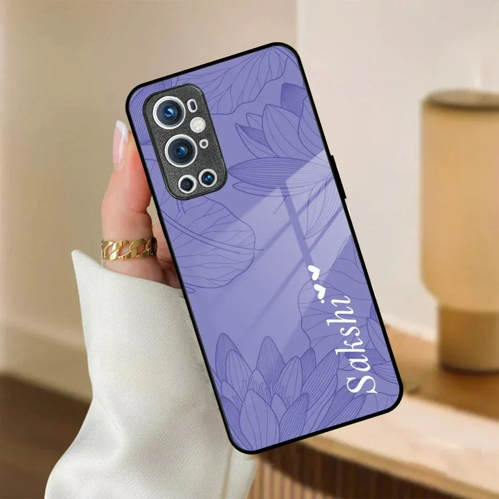 Customized luxury Purple leaves Glass Case Cover For Oneplus - ShopOnCliQ