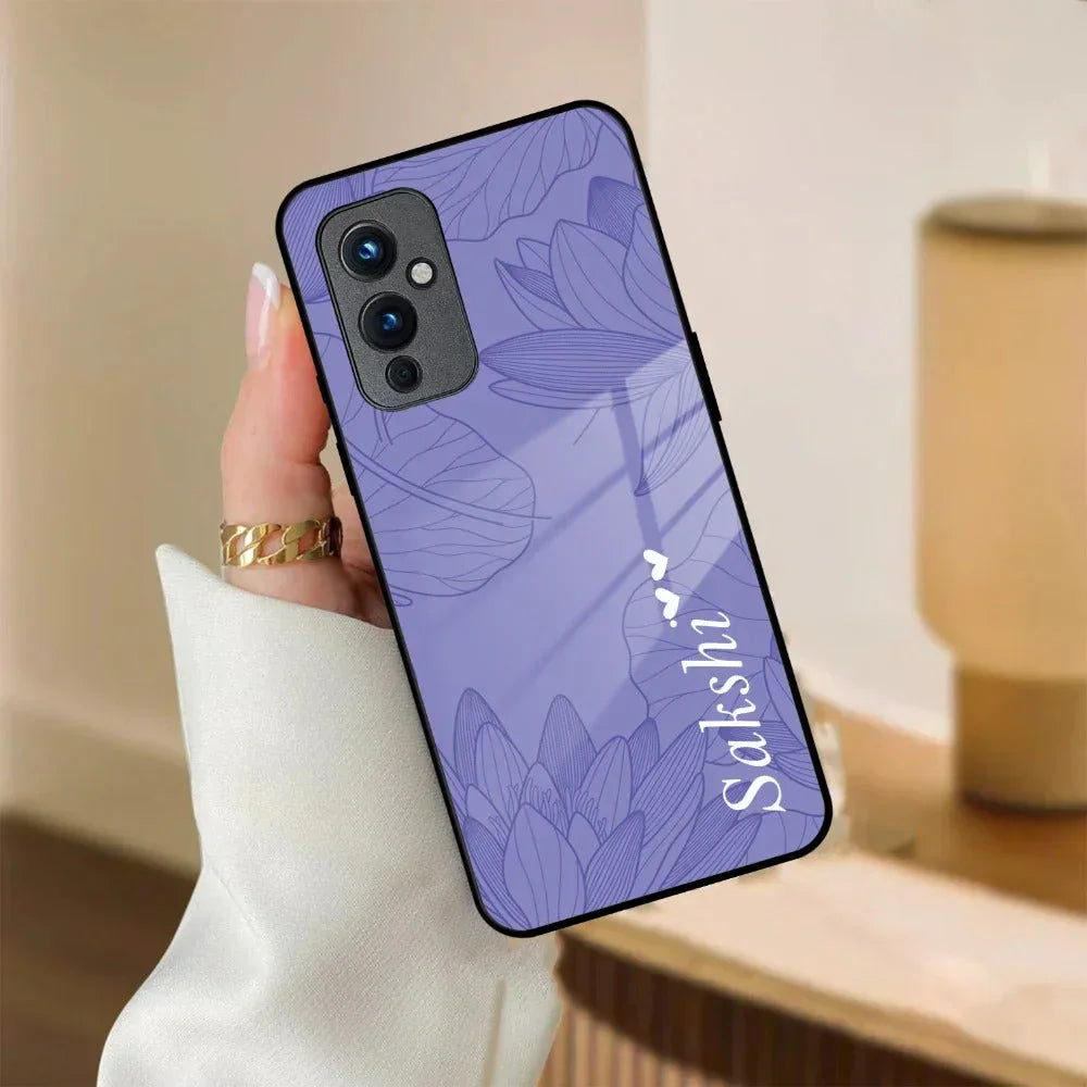 Customized luxury Purple leaves Glass Case Cover For Oneplus - ShopOnCliQ