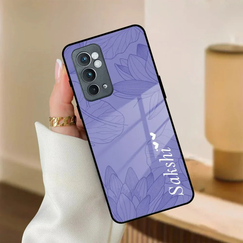 Customized luxury Purple leaves Glass Case Cover For Oneplus - ShopOnCliQ