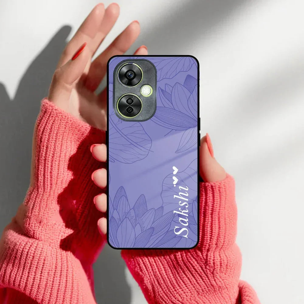 Customized luxury Purple leaves Glass Case Cover For Oneplus - ShopOnCliQ
