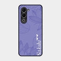 Customized luxury Purple leaves Glass Case Cover For Oppo A5 5G