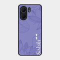 Customized luxury Purple leaves Glass Case Cover For Oppo A5X 4G