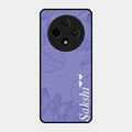 Customized luxury Purple leaves Glass Case Cover For Oppo F27 Pro Plus 5G
