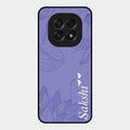 Customized luxury Purple leaves Glass Case Cover For Oppo F29 5G