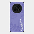 Customized luxury Purple leaves Glass Case Cover For Oppo F29 Pro 5G