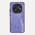 Customized luxury Purple leaves Glass Case Cover For Oppo F31 Pro 5G