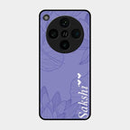 Customized luxury Purple leaves Glass Case Cover For Oppo Find X8 Pro 5G